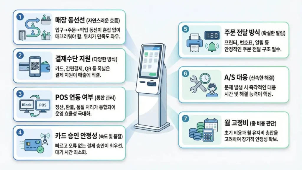 키오스크 설치전 확인 7가지
