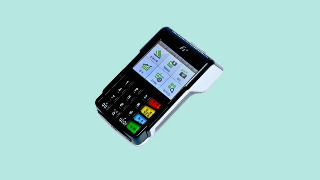 행사장과 외부 결제에 사용하는 휴대용 카드단말기