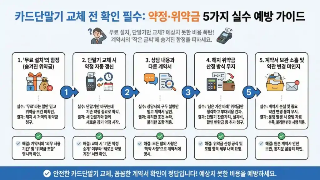 카드단말기 약정·위약금 계약서 확인 방법