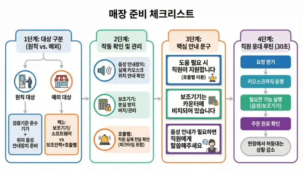 배리어프리 키오스크 과태료 대응 준비 체크리스트와 운영 기록